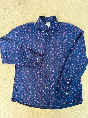 Brooks Brothers Lobster Print Button Down Regent Fit